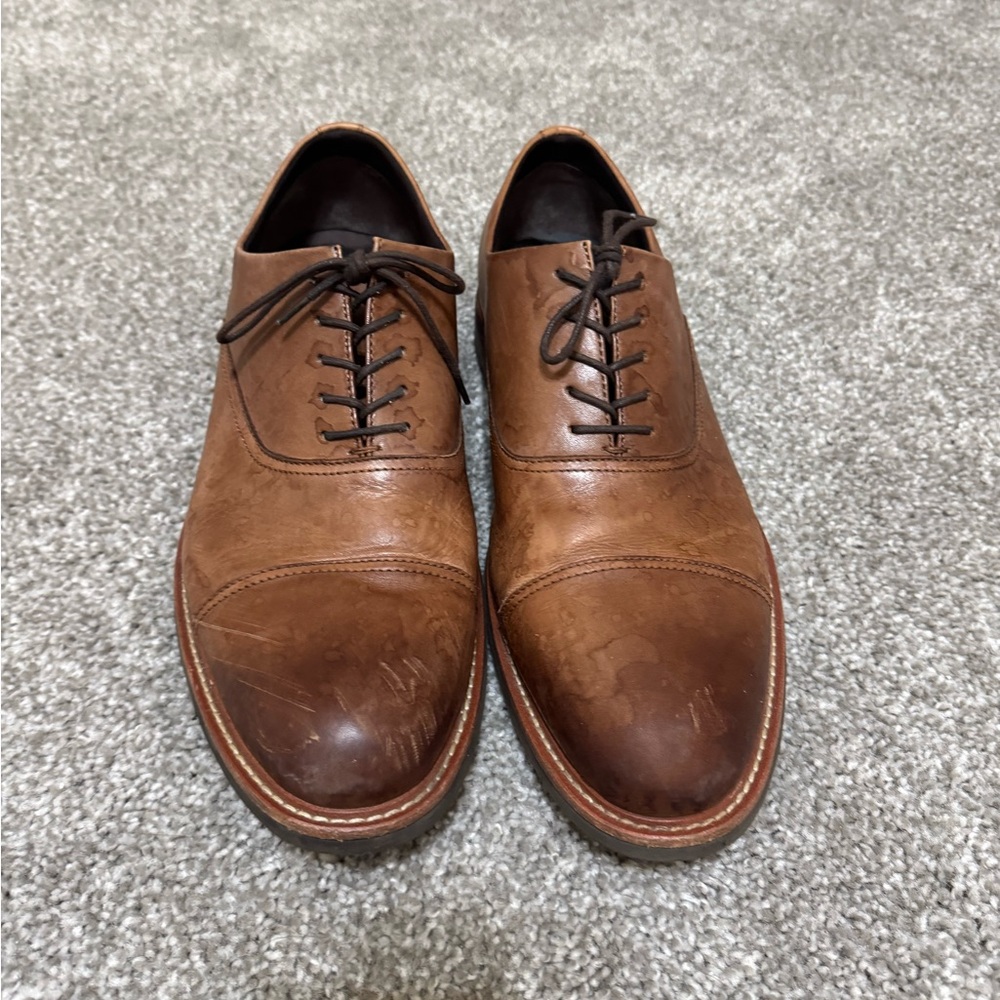 Kenneth Cole Tan Leather Oxfords